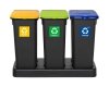 Kosz FLAP BIN 20L czarny / pokrywa niebieska PAPIER